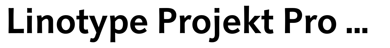 Linotype Projekt Pro Bold